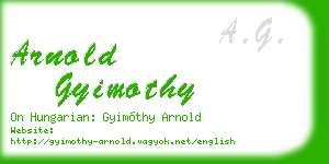 arnold gyimothy business card